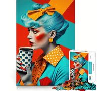 We Love Coffee 1000 Piece Jigsaws Creative Skill Toy Tight Lock No Loose Pieces Bonding Activity for Loved Ones (38x26cm)