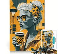 We Love Coffee 1000-piece Puzzle for Teenagers Mind Skill Fun Uniform Size Precise Pieces Relaxing Indoor Group Activity (38x52cm)