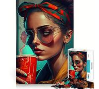 We Love Coffee Jigsaw for Teenagers 1000 Pieces Memory Fun Game Smooth Burr Free Surface Birthday Gift Brain Teaser Toy (38x26cm)