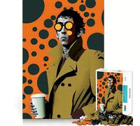 We Love Coffee Jigsaw Puzzle 1000 Pieces Cognitive Fun Play High Precision Die Cut Unique Gift for Stress Relief (38x52cm)