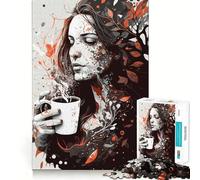 We Love Coffee Jigsaw Puzzle1000 Pieces Mind Train Fun Clean Cut Sturdy Components Captivating Leisure for Cozy Indoors (38x52cm)