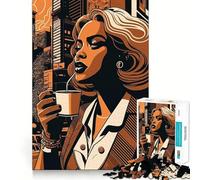 We Love Coffee Jigsaw Puzzle1000 Pieces Mind Train Fun Clean Cut Sturdy Components Captivating Leisure for Cozy Indoors (50x75cm)