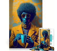 We Love Coffee Jigsaw Puzzles 1000 Cognitive Skill Toy Smooth Burr Free Surface Relaxing Indoor Group Activity (50x75cm)