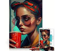 We Love Coffee Jigsaw Puzzles 1000 Pieces Focus Boost Fun Laser Cut for Flawless Fit Bonding Activity for Loved Ones (50x75cm)