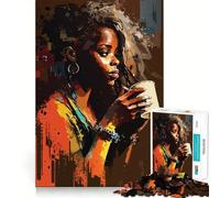 We Love Coffee Jigsaw Puzzles for Adults 1000 Think Boost Game Precise Interlock Structure Easy to Learn Family Enjoyment (38x26cm)