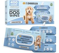We Love Doodles Dog Grooming Wipes Unscented, 4 Pack (400 Count)