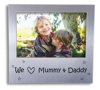 We Love Mummy & Daddy Photo Frame - New Mummy & Daddy Gifts - Mum Dad Gift Idea - Birthday Present for Parents To Be Mum Dad Picture Keepsake - 5 x 3.5 inch - Style 3