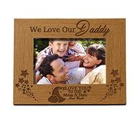 We Love Our Daddy Wooden Photo Frame Gift (8 x 10 Inch)