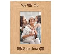 We Love Our Grandma 6x4 Oak Effect Photo Picture Frame Keepsake Gift