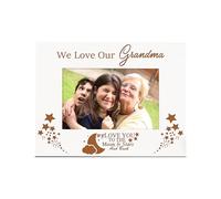 We Love Our Grandma White Wooden Photo Frame Gift