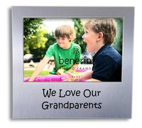 We Love Our Grandparents Photo Frame - 5 x 3.5 inch Picture Gift from Grandchildren - Grandparent Keepsake Present for Birthday or Christmas