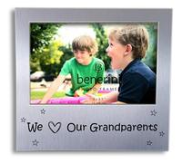We Love Our Grandparents Photo Frame - 5 x 3.5 inch Picture Gift from Grandchildren - Grandparent Keepsake Present for Birthday or Christmas - Style 3