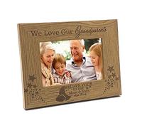 We Love Our Grandparents To The Moon and Back Wooden Photo Frame Gift (4 x 6 Inch)