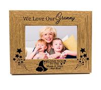 We Love Our Granny To The Moon and Back Wooden Photo Frame Gift (8 x 10)