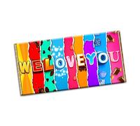 We love you Chocolate Bar Wrapper Novelty Gift Present for Wedding Marriage Groom Bride (#1144) (with chocolate bar)