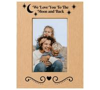 We Love You To The Moon and Back 6x4 Oak Effect Photo Picture Frame Gift