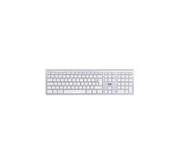 WE MacOS Wireless Bluetooth Keyboard Dual Connection Bluetooth Built-in Rechargeable Battery Aluminium Appearance, Silver White