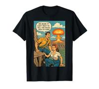 We Made It Vintage Atomic Age Rock Climbing Comic Humor Joke T-Shirt