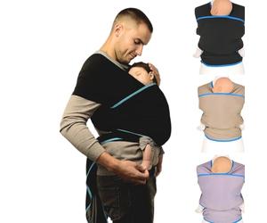 We Made Me Hybrid Wuti Wrap Two Way Stretchy Baby Wrap (Pebble)