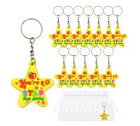 We make hope 24pcs Star Keyrings with Gift Bags - Motivational Keychain End of Term Gifts for Children, School Leavers Gifts, Class Gifts for Students from Teachers
