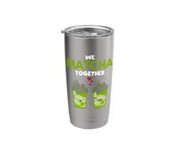 We Matcha Together Heart Two Coffee Green Tea Cups Stainless Steel Insulated Tumbler