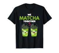 We Matcha Together Heart Two Coffee Green Tea Cups T-Shirt