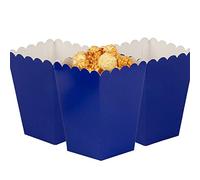 We Moment Zone 24pcs Navy Blue Popcorn Boxes Mini Paper Popcorn Containers for Party