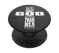 We Must Obey God Rather Than Men Bible Verse Acts 5:29 PopSockets Adhesive PopGrip