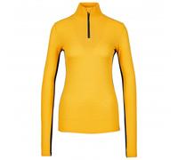 We Norwegians - Women's Tryvann Colblock Zipup - Merino base layer size L, yellow