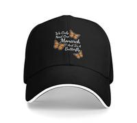 We Only Need One Monarch and It's A Butterfly Hat Baseball Cap for Men Women Black