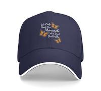 We Only Need One Monarch and It's A Butterfly Hat Baseball Cap for Men Women Navy Blue
