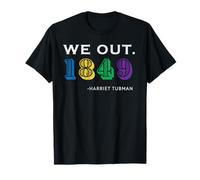 We Out 1849 Harriet Tubman Black History Kente Design T-Shirt