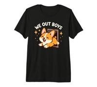 We Out Boys Cute Funny Corgi Dog Puppy Premium T-Shirt