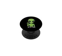 We Out Here Cute Alien Peace UFO Extraterrestrial PopSockets Adhesive PopGrip