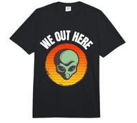 We Out Here - Funny Alien Abduction UFO - Aliens are Real Comfort Colors Adult Heavyweight T-Shirt