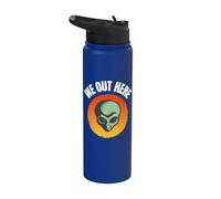 We Out Here - Funny Alien Abduction UFO - Aliens are Real Stainless Steel Insulated Water Bottle