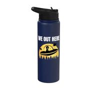 We Out Here - Funny Alien Abduction UFO - Aliens are Real Stainless Steel Insulated Water Bottle