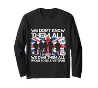 We Owe Them All Flag UK Proud British Veteran Military Long Sleeve T-Shirt