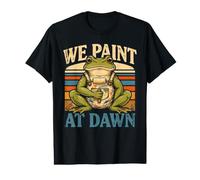 We Paint At Dawn Frog Painter Morning Value Graphic T-Shirt