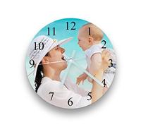 We Personalize Personalised Glass Wall Clock with numbers For All Occasions Birthdays, Mother's Day Wedding Anniversaries