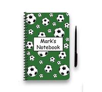 We Personalize Personalised Notebook Football Pattern Add a Name for Football Lover