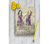 We Personalize Personalised Notebook with your own Photo/Image/Text Logo A5 Notebook colourful font