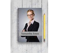 We Personalize Personalised Notebook with your own Photo/Image/Text Logo A5 Notebook Professional Font