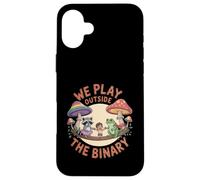 We Play Outside The Binary Cute Nonbinary Pride Ally Case for iPhone 16 Plus