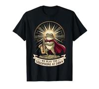 WE Play THE Saxophone AT Dawn Vintage Jazz Frog T-Shirt