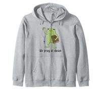 We Pray At Dawn Funny Catholic Christian Catholic Mom Faith Zip Hoodie