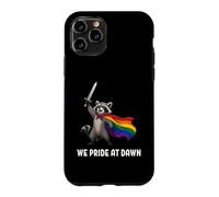 We Pride At Dawn Funny LGBTQ Pride Raccoon Rainbow Gay Humor Case for iPhone 11 Pro