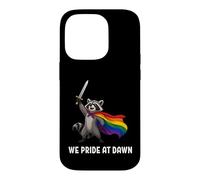We Pride At Dawn Funny LGBTQ Pride Raccoon Rainbow Gay Humor Case for iPhone 14 Pro