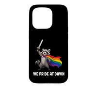 We Pride At Dawn Funny LGBTQ Pride Raccoon Rainbow Gay Humor Case for iPhone 15 Pro