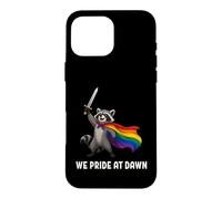 We Pride At Dawn Funny LGBTQ Pride Raccoon Rainbow Gay Humor Case for iPhone 16 Pro Max